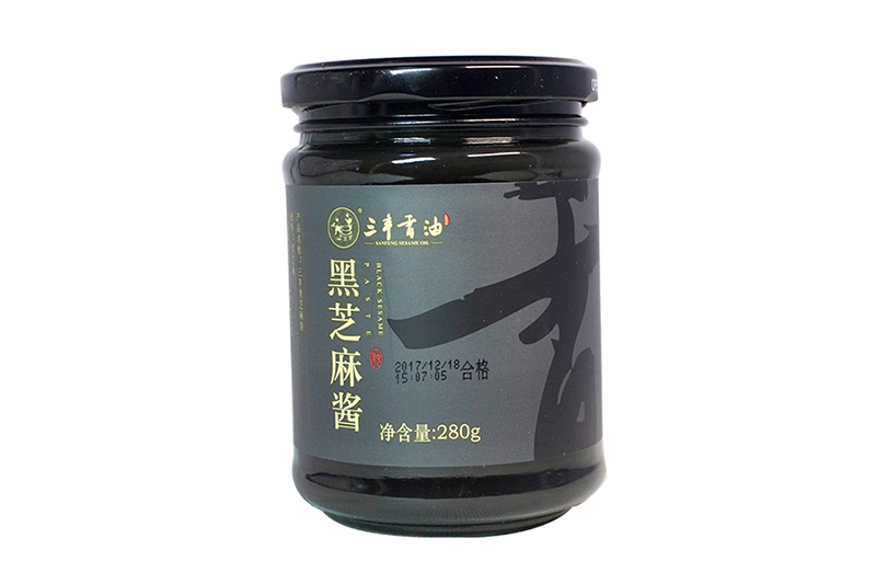 280g黑芝麻醬玻璃瓶裝高品質(zhì)出口